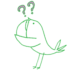 Green bird sticker #3180415