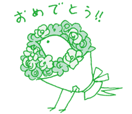 Green bird sticker #3180420