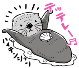 Annoying cute aquatic animal stickers. sticker #3180712