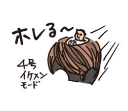 Wig of robot sticker #3181071