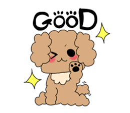Good friend toy poodle sticker #3181533