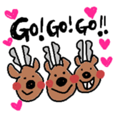 Happy Reindeer sticker #3182295