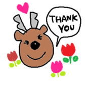 Happy Reindeer sticker #3182309