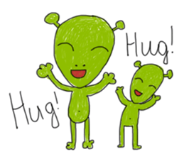 Alien - Rabbit - Hippo - Kids Style (EN) sticker #3182415