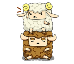 Sugar Sheep(White Byi and brown  Joe) sticker #3185207