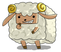 Sugar Sheep(White Byi and brown  Joe) sticker #3185220