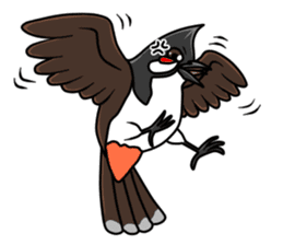 Red-whiskered bulbul bird sticker #3185960