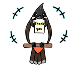 Red-whiskered bulbul bird sticker #3185961