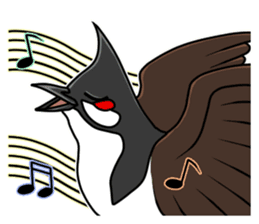 Red-whiskered bulbul bird sticker #3185968