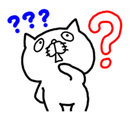 3 color ball-point pen ugly but cute cat sticker #3188334