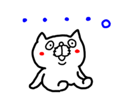 3 color ball-point pen ugly but cute cat sticker #3188341