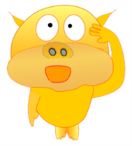 Golden pig sticker #3188968
