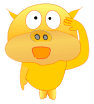 Golden pig sticker #3188968