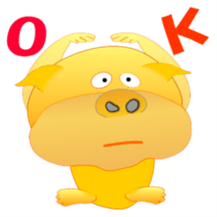 Golden pig sticker #3188990