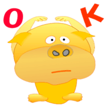 Golden pig sticker #3188990