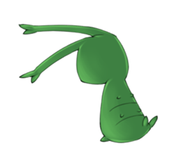 Loving larva Great purple emperor sticker #3190240