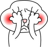 White cat Bunta -Expression .ver- sticker #3191452