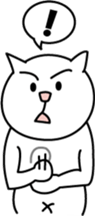 White cat Bunta -Expression .ver- sticker #3191456