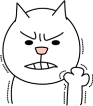 White cat Bunta -Expression .ver- sticker #3191463