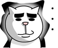 White cat Bunta -Expression .ver- sticker #3191465