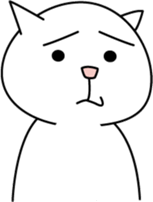 White cat Bunta -Expression .ver- sticker #3191468