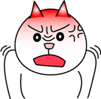 White cat Bunta -Expression .ver- sticker #3191487