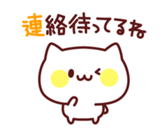 White cat concierge sticker #3191495