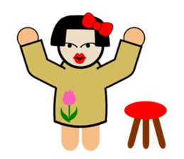 Negative girl here sticker #3191531