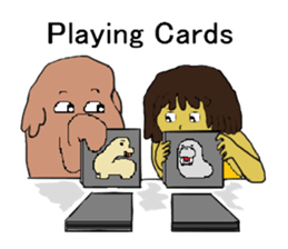 Childhood friends, mammoth and caveboy. sticker #3194174