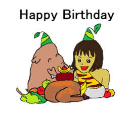 Childhood friends, mammoth and caveboy. sticker #3194187