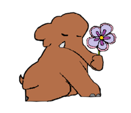 Childhood friends, mammoth and caveboy. sticker #3194191