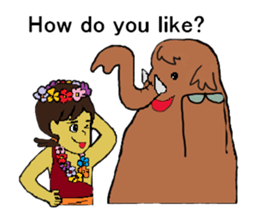 Childhood friends, mammoth and caveboy. sticker #3194198