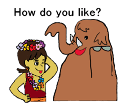 Childhood friends, mammoth and caveboy. sticker #3194198