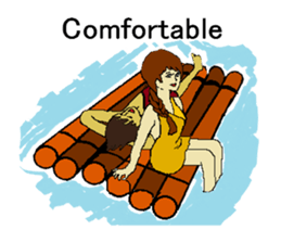 Childhood friends, mammoth and caveboy. sticker #3194209