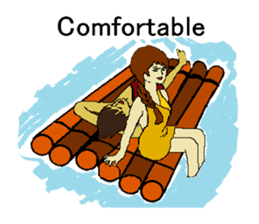 Childhood friends, mammoth and caveboy. sticker #3194209