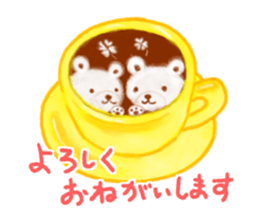 Latte art and sweets sticker #3194372