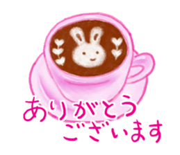 Latte art and sweets sticker #3194373