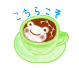 Latte art and sweets sticker #3194379