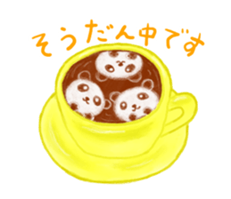Latte art and sweets sticker #3194381