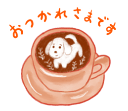 Latte art and sweets sticker #3194387
