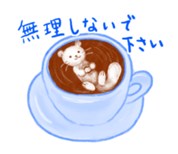 Latte art and sweets sticker #3194395