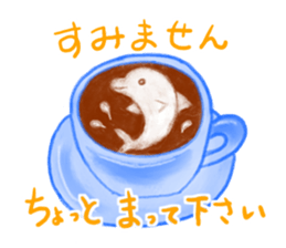 Latte art and sweets sticker #3194396