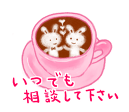 Latte art and sweets sticker #3194397