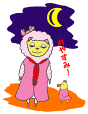 Ms.Pink Sheep and Piyoko the chick ! sticker #3196932