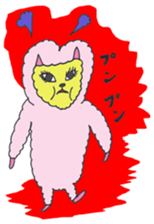 Ms.Pink Sheep and Piyoko the chick ! sticker #3196942