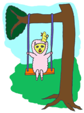 Ms.Pink Sheep and Piyoko the chick ! sticker #3196947