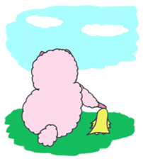 Ms.Pink Sheep and Piyoko the chick ! sticker #3196949