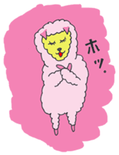 Ms.Pink Sheep and Piyoko the chick ! sticker #3196953