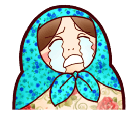 Matryoshka in Blue sticker #3198454