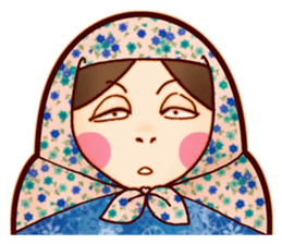 Matryoshka in Blue sticker #3198460